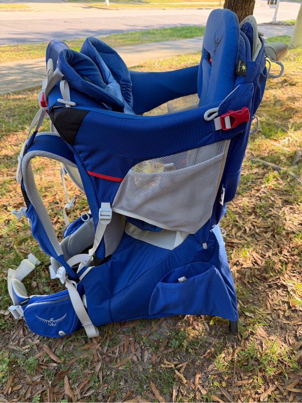 OSPREY Blue POCO PLUS Child Carrier and Black Travel Case
